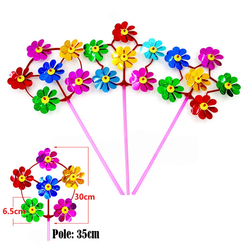 50 шт./партия, новинка, DIY шесть маленьких ветряных мельниц с цветком сливы, Детская Праздничная съемка для мероприятий декоративные ветряные мельницы, Детские Подарочные игрушки