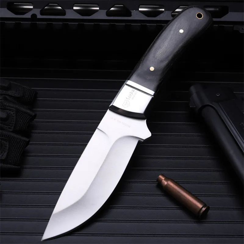 2016 Outdoor self-defense field high hardness leggings saber wilderness survival fruit knife small straight knife sharp red dust