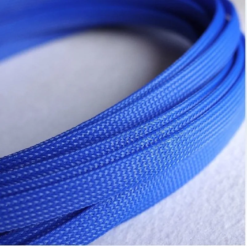 tres fios 5mm cabeamento alta qualidade tecido malha pet tubo trancado 02