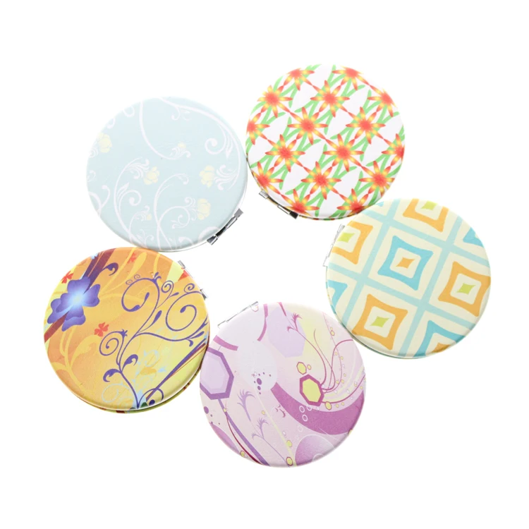 

1Pcs 7cm Round Stainless Steel Folding Portable Miroir De Maquillage Vanity Cosmetic Pocket Hand Compact Make up Mirror