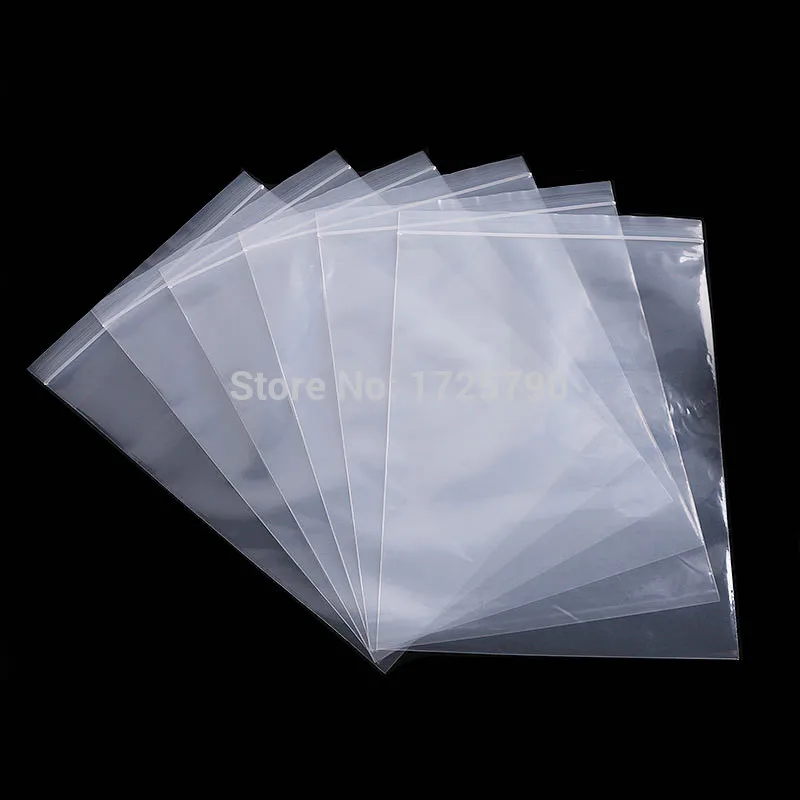 High Quality 100pcs clear resealable small ziplock bag 12C thick plastic zip lock bags 6*9cm 7*10cm 8x12cm 9x13cm 10x15cm 2