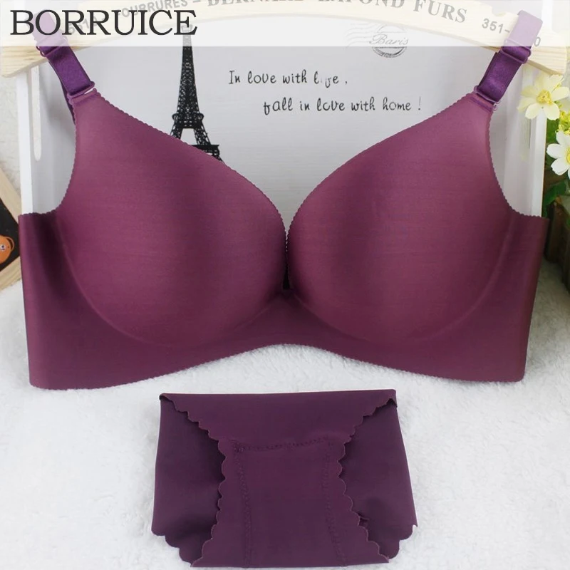 BORRUICE Brand Underwear Vs Secret Women Bra Set Female Sexy Seamless Bra And Panty Set Plus Size Fashion Push Up Bra Lingerie