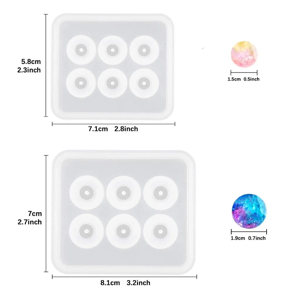 Бусина силиконовая форма с отверстием для драгоценных камней кабошон ювелирное литье 2 в наборе алмазные закладки в форме Куба и конуса овальные для украшения торта выпечки