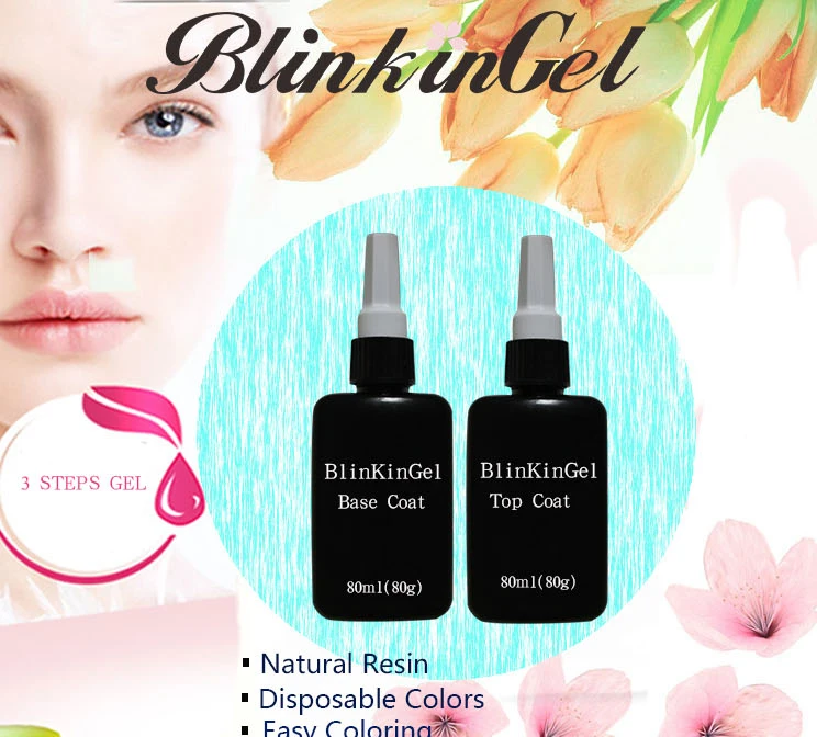 Blinkingel 80 мл Топ Основа для ногтей Гель-лак permanente Soak Off Gel Топ-покрытия для ногтей прозрачный gellak УФ гель Nail esmalte светодиодный резиновый база