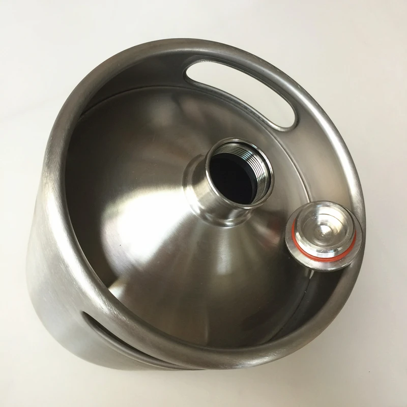  5 Liter Stainless Beer Kegs Portable Stainless Volume 176Oz Mini Keg Beer Growler Home Brew Draft B