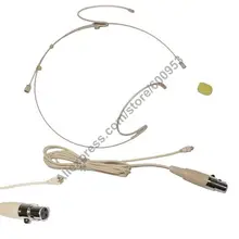 Micwl dc3fc съемный кабель двойной ушной крючок Улитка микрофон гарнитуры для AKG Samson Близнецы Беспроводной мини 3pin