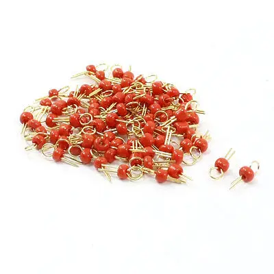 

100Pcs Red Bead Electronic Soldering Probe PCB Test Endpoint Pin