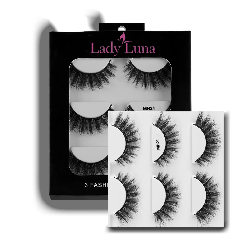 

3Pairs/Set Handmade Makeup 3D Natural False Eyelashes Long Thick Eye Lashes Reusable Make up Beauty Extension Tools Wimpers