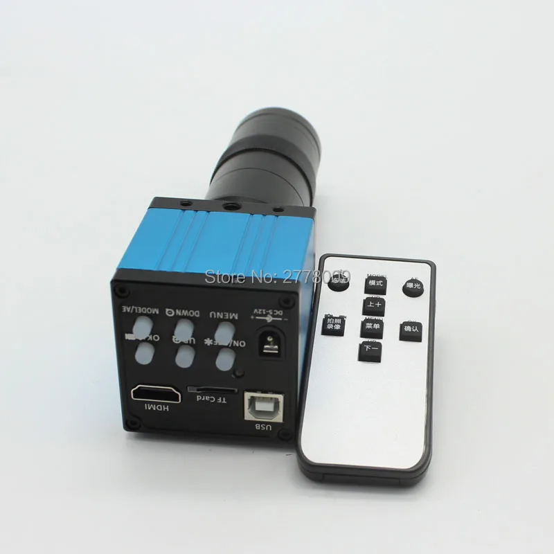 

14MP HDMI USB Industrial Microscope Camera With Mouse Operation TF Card Storage Photo Recording 8X-130X C-mount Lens