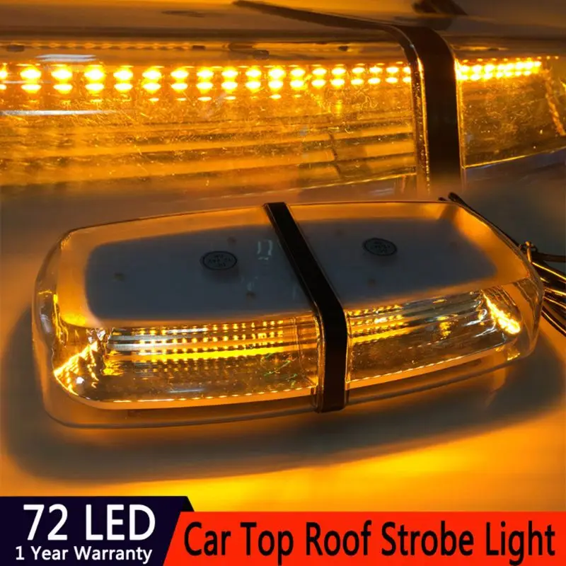 

Vehicle Car 72 LED 5730 SMD Car Roof Flashing Strobe Emergency Light DC 12V 24V LED Warning Lights Lamp Bulb