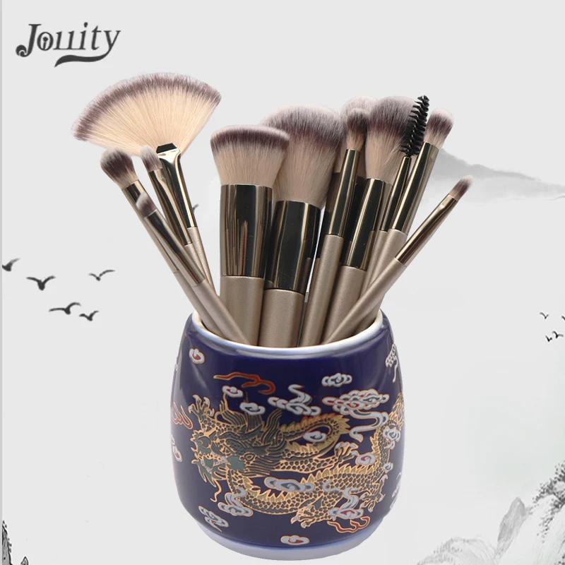 

12pcs Women Beauty Makeup Brush Set Synthetic Hair Makeup Brushes Foundation Blush Blending Beauty kit Tools