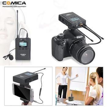 

Comica CVM-WM200C 96-Channel UHF Wireless Lavalier Microphone System for Canon Nikon DSLR Cameras,XLR Camcorders & Smartphones