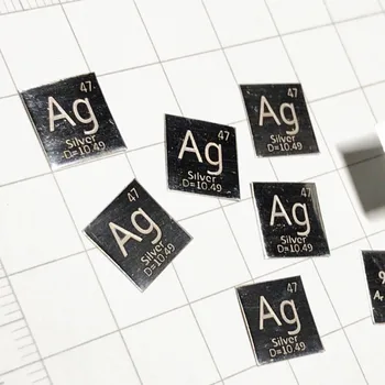 

High Purity Argentum 4N Ag Carved Metal Sheet 99.99% 4 Research and Development Element Metal Simple Substance Refined Metal