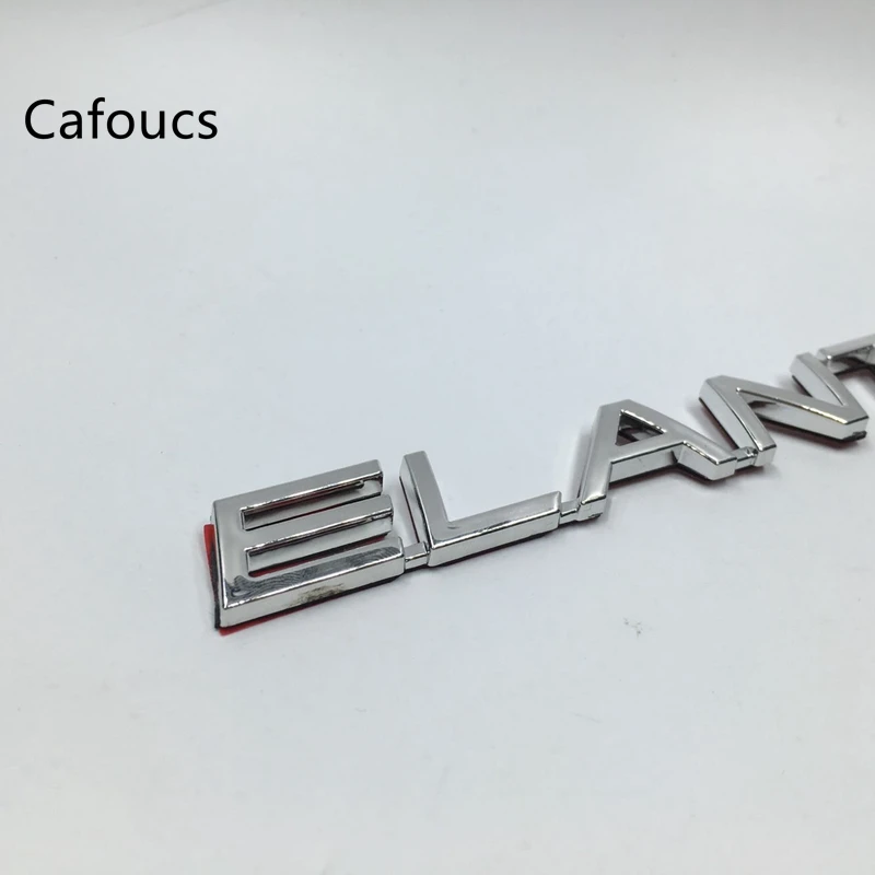 

Cafoucs For Hyundai ELANTRA Car ABS Chrome Letters Emblem Rear Trunk Badge Tail Logo Sticker