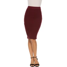 Новинка, Женская юбка, мини, облегающая, офисная, для женщин, тонкая, до колена, с высокой талией, стрейчевая, сексуальная, с разрезом, юбка-карандаш, Jupe Femme