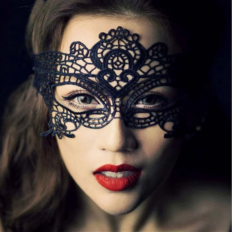 

2017 HOT Lady sexy Fancy dress lace headdress Fashion jewelery mask For women Bilateral straps Headdress For girls
