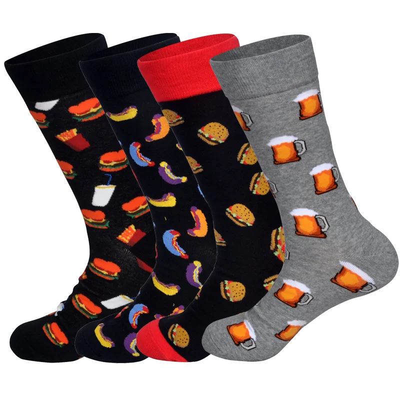 4 пар/лот, забавные носки для мужчин, 24 варианта дизайна, уличная мода, носки в стиле хип-хоп - Цвет: C22