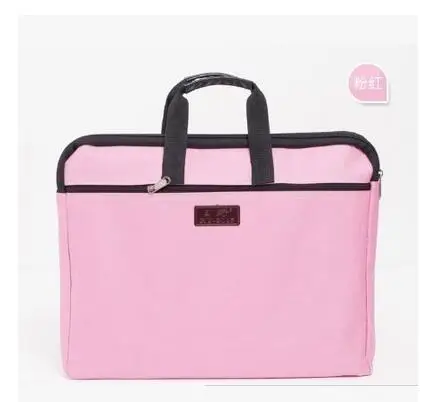 

Zip canvas paper bag A4 portable double layer bag computet bag