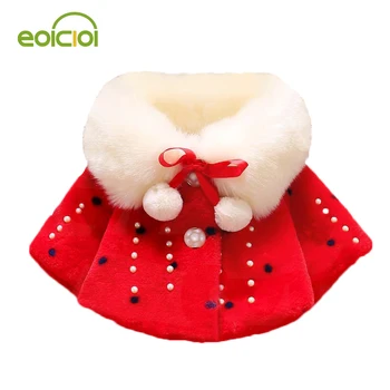

EOICIOI autumn winter cotton boys girls jacket coats Red Cloak children thicken plush warm parkas outerwear baby girls clothes