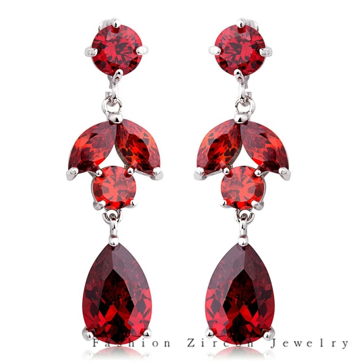 New Aaa Zircon Fashion Ruby Chandelier Earrings High Quality 18k New Aaa Zircon Fashion Ruby Chandelier Earrings High Quality 18k Gold Plated Crystal 2017 Fe42 In Drop From Jewelry Accessories