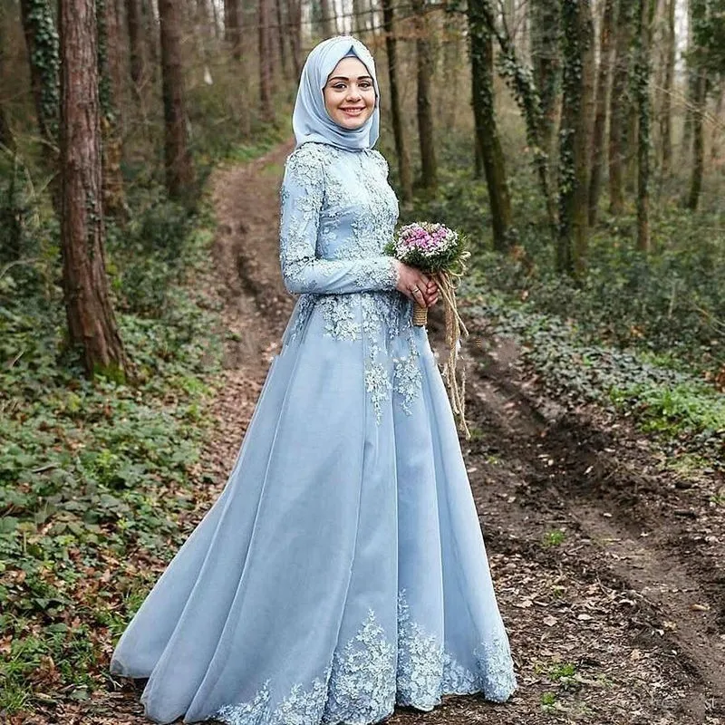 Vestido blanc 2017 comic Comprida Muculmano Vestido DE Noite robe DE sarau courte headscarf turco Vestidos