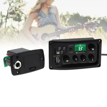 

3 Band Acoustic Guitar MP3 Equalizer LCD Display Pickup Preamp System with Tuner for Musical Instrument