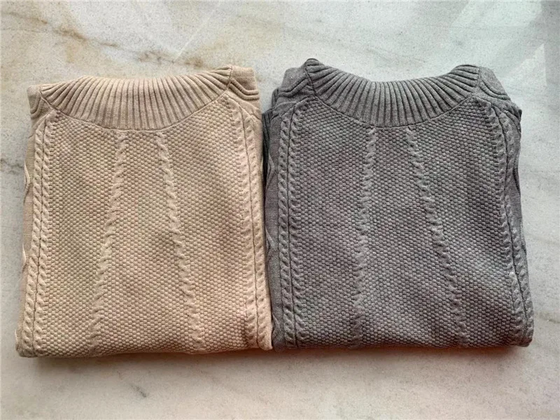 Pièce 2 Ensemble Col 2018 gray Ensembles Survêtement Tricoté Femmes Khaki Tenues Haut Hiver 8q1aFxT