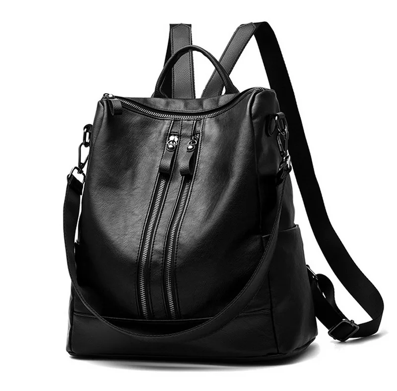 Noir Gratuite À Livraison Femmes Sacs Doux En Dos Sac Cuir THzHqwZSFx