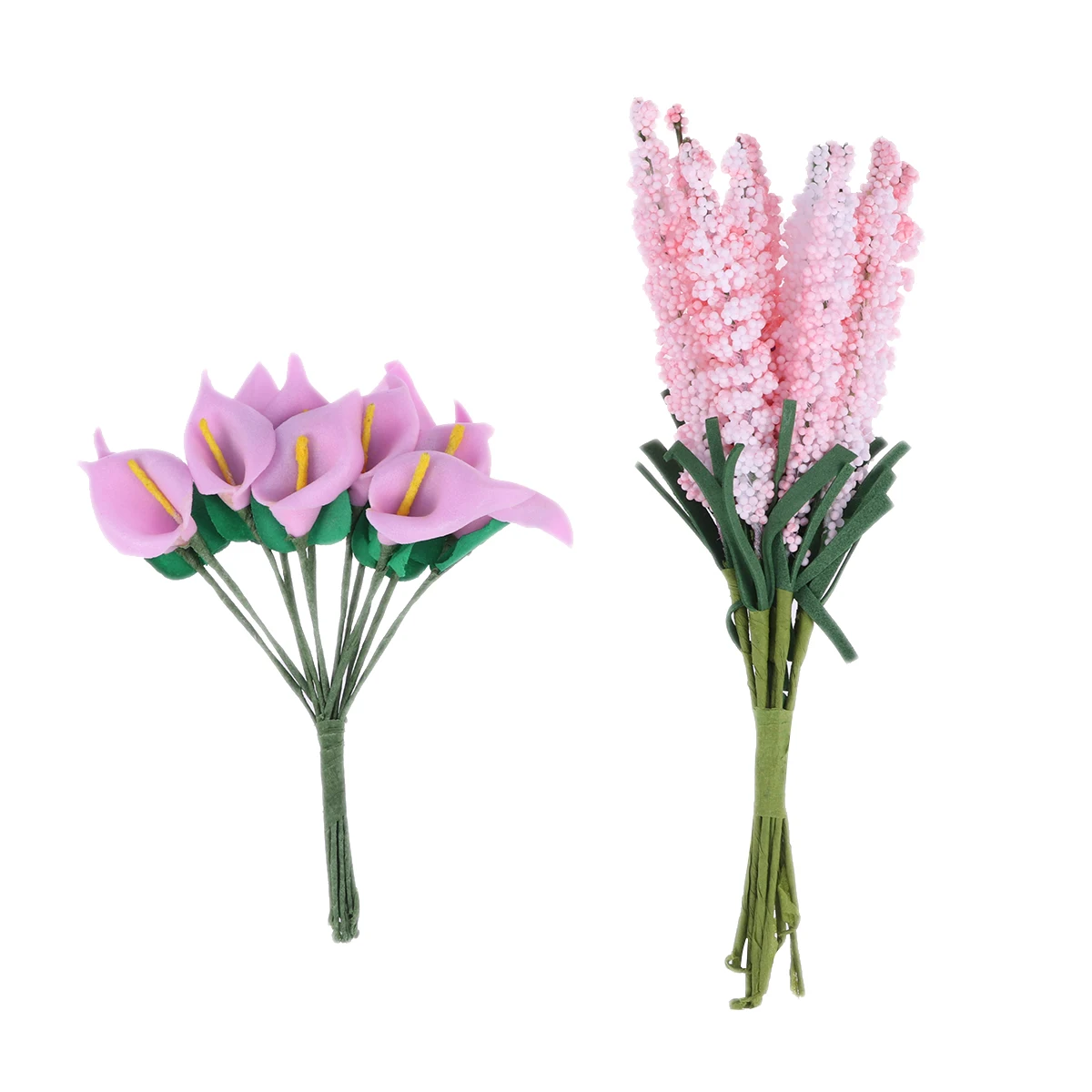 

Artificial Flowers Bouquet Simulation Calla Lily Bouquet and Simulation Lavender Set for Home Interior Party Wedding Decoration