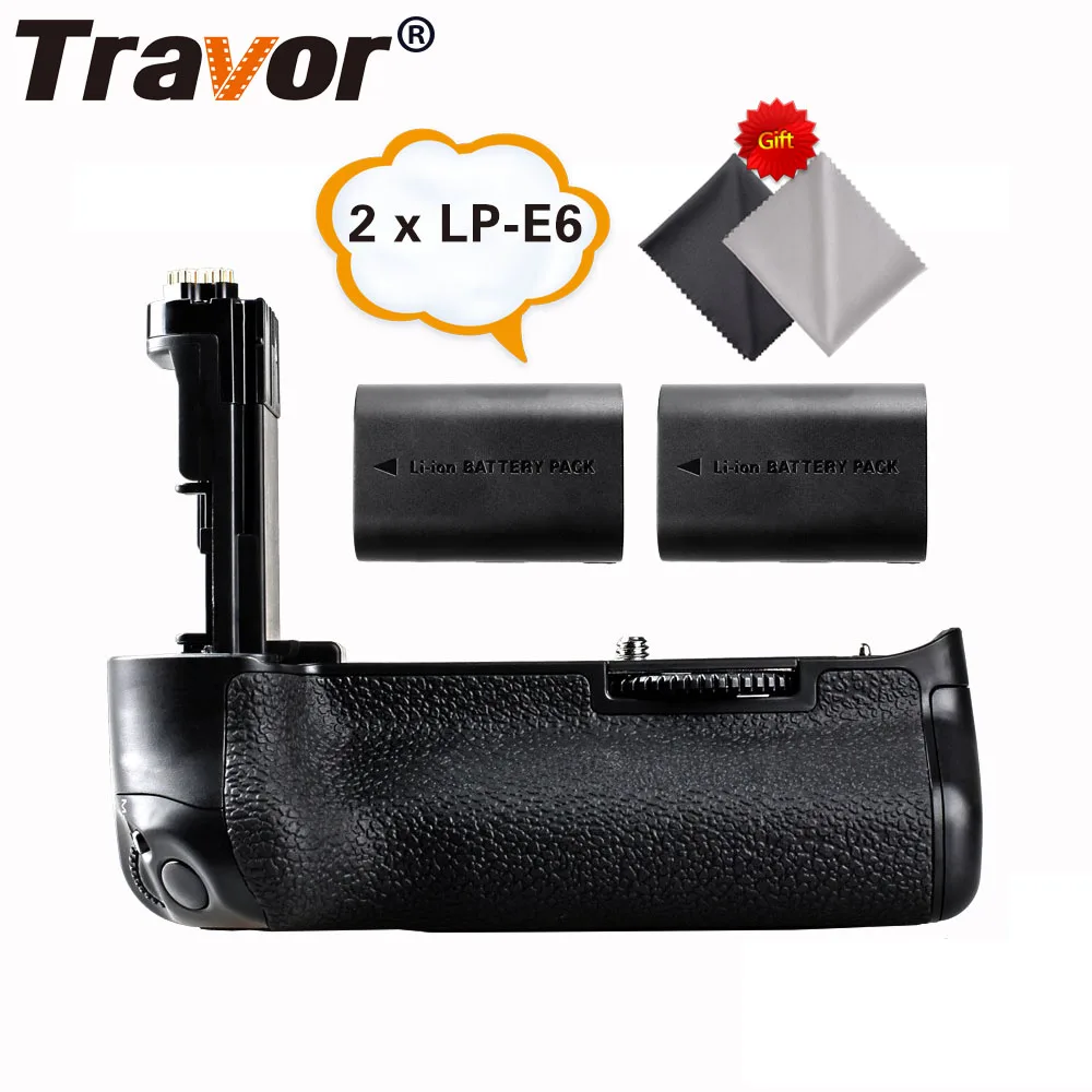 Travor Профессиональный Батарейная ручка для Canon 5D3 5diii 5dmark III 3 5DS 5DSR как BG-E11 + 2 шт. LP-E6