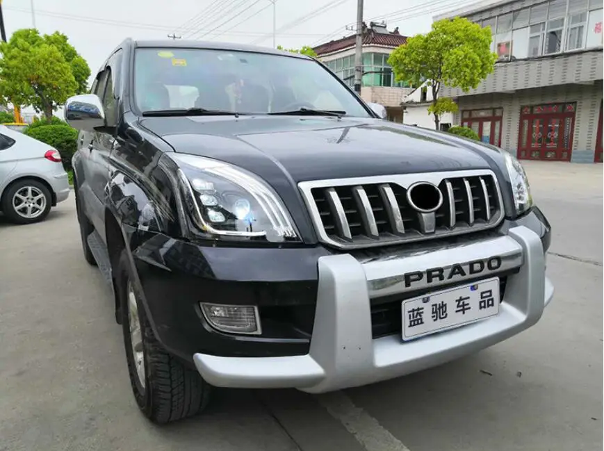 2 шт. автомобильный Стайлинг автомобиля фары для Cruiser prado головной светильник LC120 FJ120 2003 2004 2005 2006 2007 2008 2009 светодиодный Прадо Дневной светильник