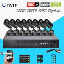TEATE 16 Channel 600TVL video Surveillance security Camera system h.264 DVR Recorder 16ch CCTV dvr kit for surveillance CK-168