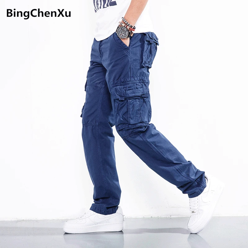 

New Brand Men's Cargo Pants Casual Mens Pant Multi Pocket Military Overall Men Outdoors High Quality Long Trousers Plus size 631