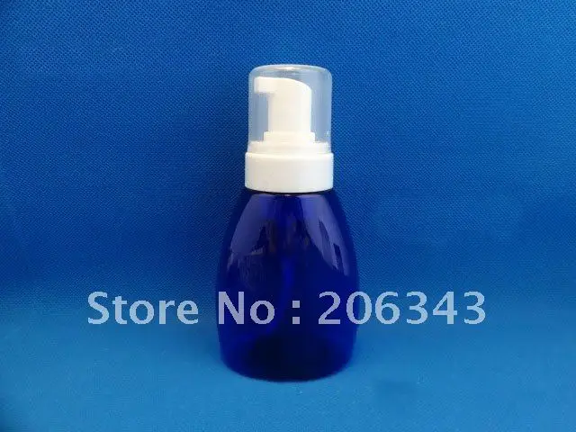 

250ML blue foaming PET bottle/dispenser with foaming pump empty bottle empty bottle