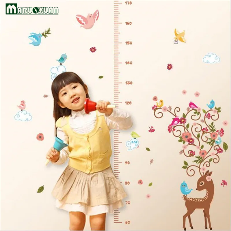 2017 جديد وصول سيكا الغزلان الجسم ارتفاع رياض الأطفال خزانة خلفية الديكور الملصقات البلاستيكية للماء