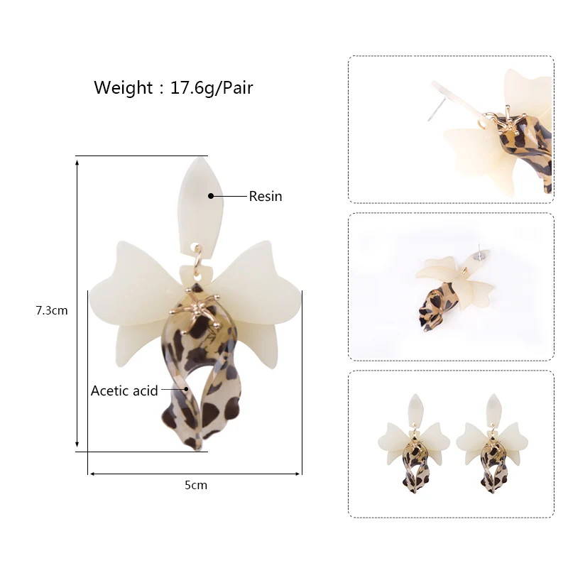 GuanLong Trendy Long Acrylic Acetic Flower Drop Earring for Women Fashion Jewelry Big Resin Metal Dangle Earrings 2019 Brincos (6)