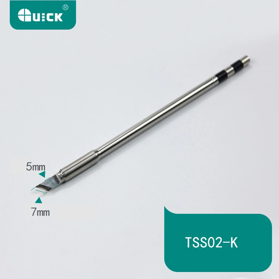 US $50.74 5pcslot Original QUICK TSS02SK TSS02K TSS02I TSS022C TSS023C Conical Type Lead Free Solder Iron Tip for TS1200A
