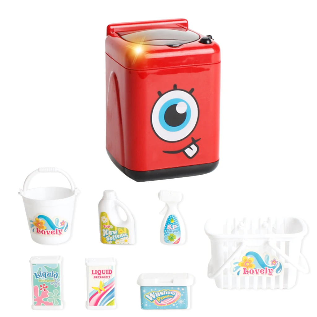 Simulation Washing Machine Home Appliances Toys w/ Sounds