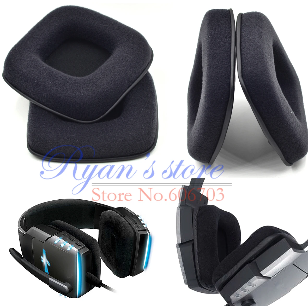 Buy Velour ear pads cushion for Razer Banshee StarCraft II Gaming Headset