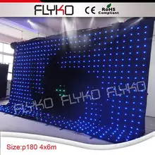 Огнестойкая бархатная ткань СВЕТОДИОДНЫЙ занавес светодиод Свадебные сценическая фоновая Декорация