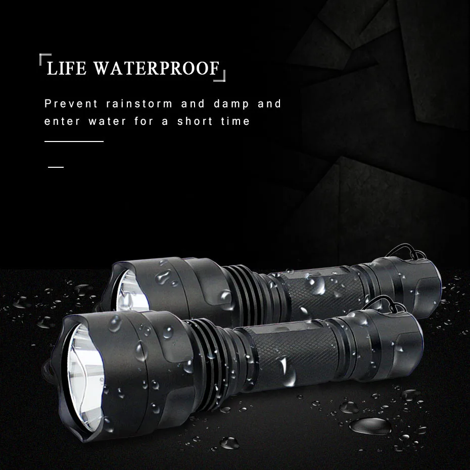 

T6 Super Powerful Led Flashlight Linterna Rechargeable Work Lamp Waterproof 4 Modes Lampe Torche for Hiking Camping Emergency