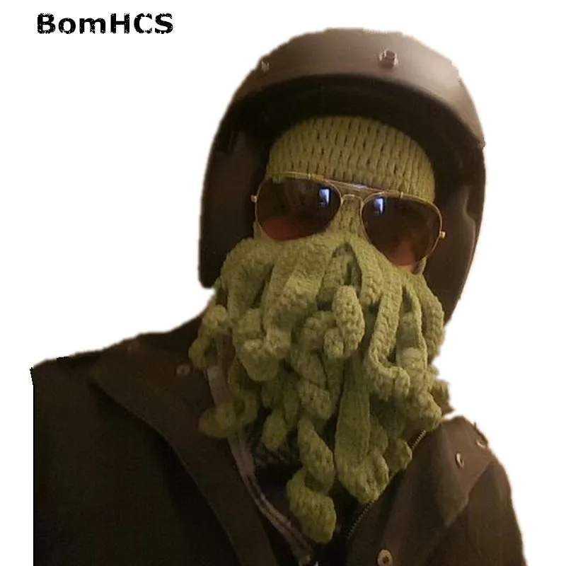 Вязаная шапка BomHCS Cthulhu шляпа бини с козырьком от осьминога Пиратская шапка|masking