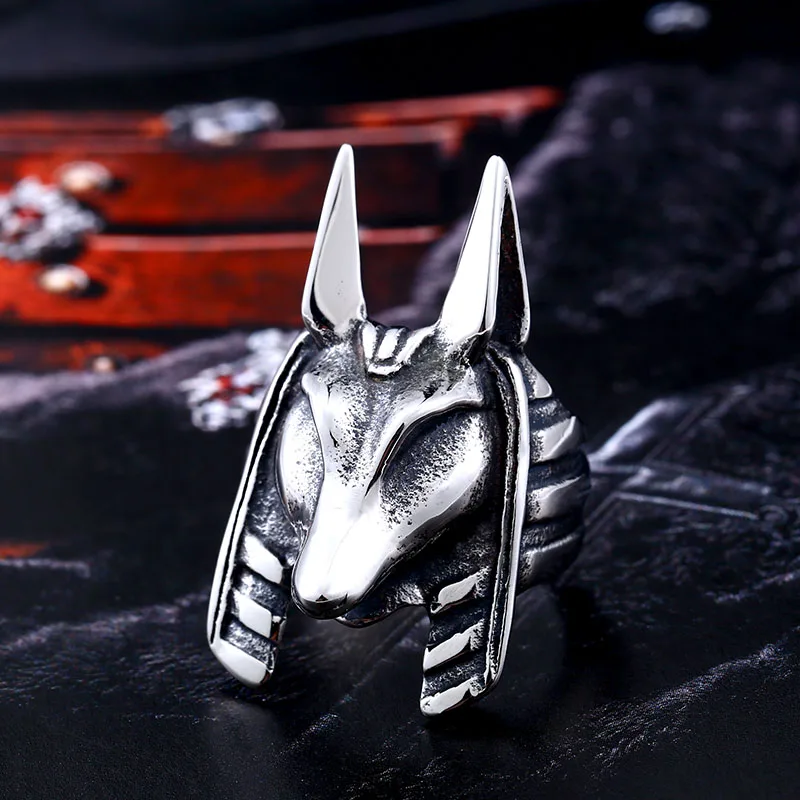 

Beier 316L Stainless Steel ring The Kaen Chronicles new arrival Anubis ring for men Fashion Jewelry LLBR8-363R