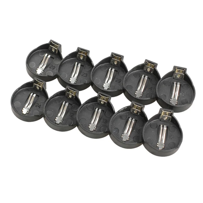 

HOT 10 Pcs/Set Portable CR2032 CR2025 General Button Battery Clip Holder Box Case BUS66