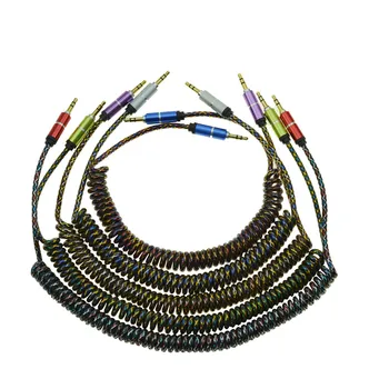 

TJSCZLYWZQ Colours AUX Cable 3.5mm Audio cable Jack Metal 3.5 mm for IPhone Car Headphone speaker Aux cord MP3/4