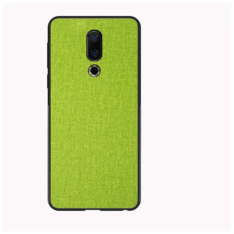 Green Для meizu 16 16th чехол 16xs 16x16 s pro Plus роскошный тканевый силиконовый защитный чехол для meizu 16X чехол Coque чехол для телефона s - Цвет: Green