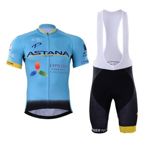 ASTANA PRO TEAM 3 Colors Men's Cycling Jersey Short Sleeve Bicycle Clothing With Bib Shorts Quick-Dry Ropa Ciclismo