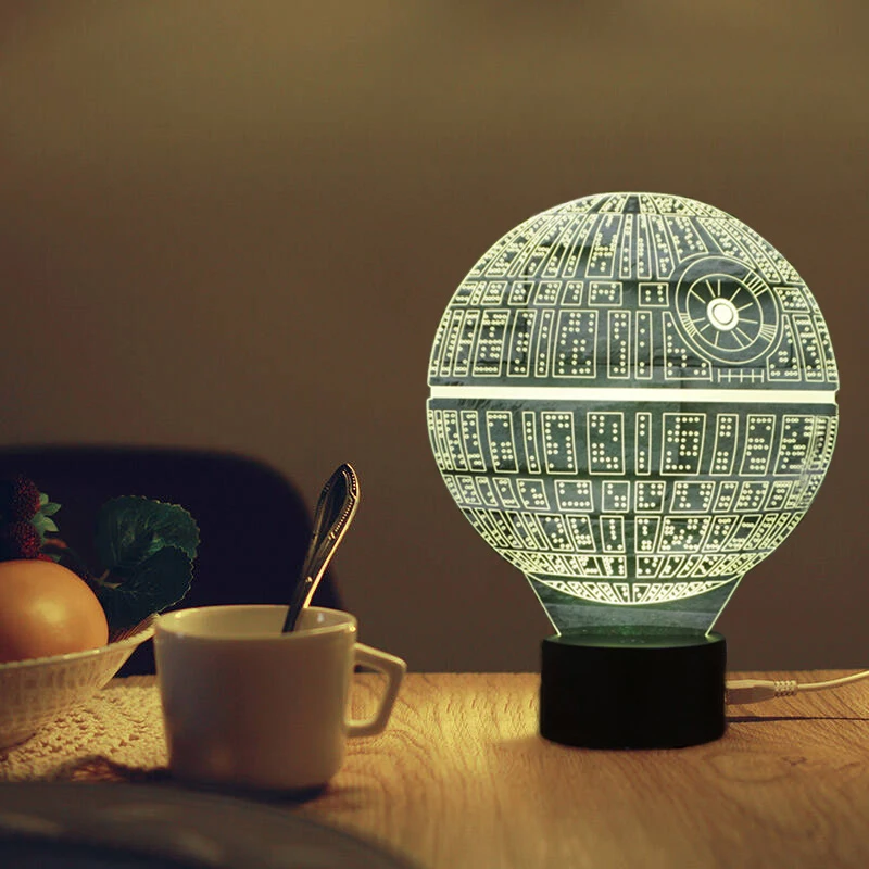 3D лампа Звездные войны СВЕТОДИОДНЫЙ Ночник Новинка USB настольная лампа дети сенсорный сенсор светодиодный настольный свет 7 цветов