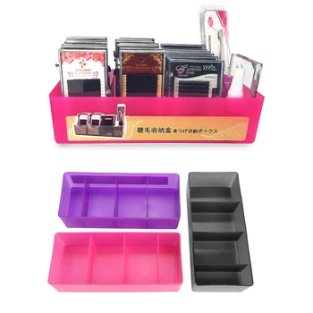 

4 Grids Makeup Tools Bag Box for False Eyelash Storage Box Tweezers Tool Storage Beauty Fake Eyelashes Tweezer Comestic Case
