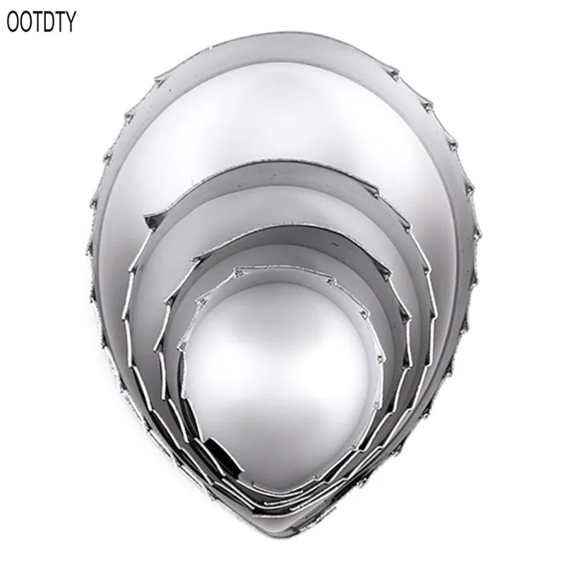 OOTDTY 4 шт./компл. листок розы формочка для печенья помадка инструмент из нержавеющей стали украшения торта формочка домашняя кухня гаджеты